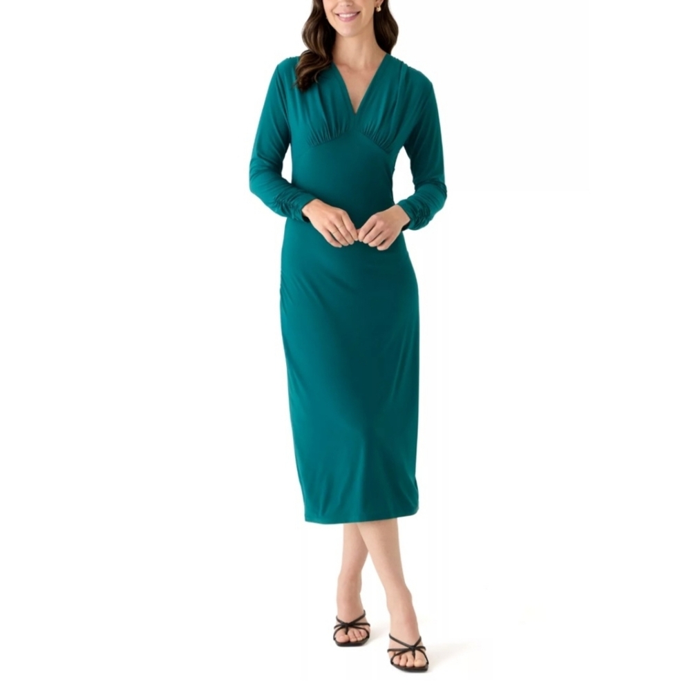 NWT Emma & Michele Soho Aug Out Forest Green Dress - M